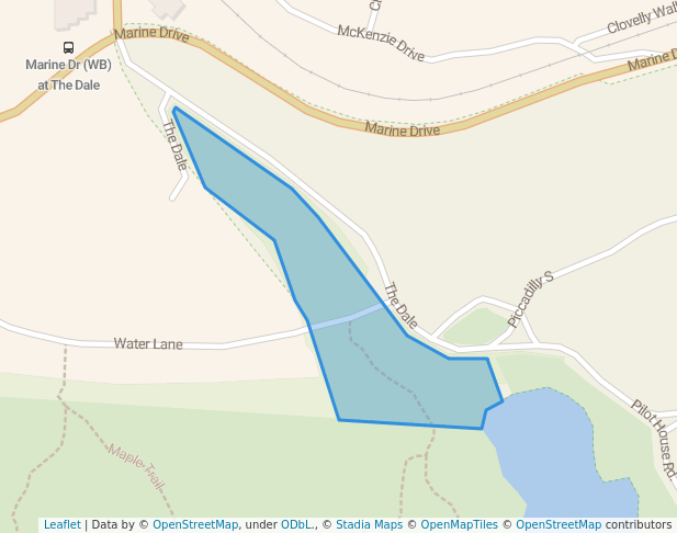 walking in The Dale Park map in West Vancouver