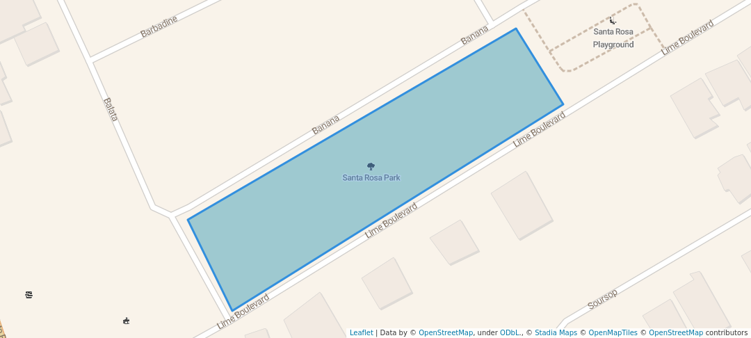 walking in Santa Rosa Park map in Arima