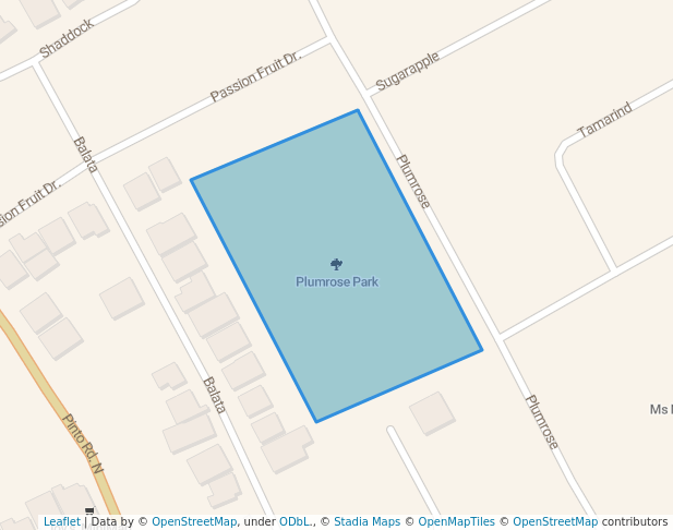 walking in Plumrose Park map in Arima