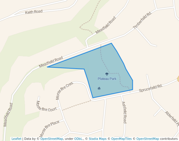 walking in Plateau Park map in West Vancouver