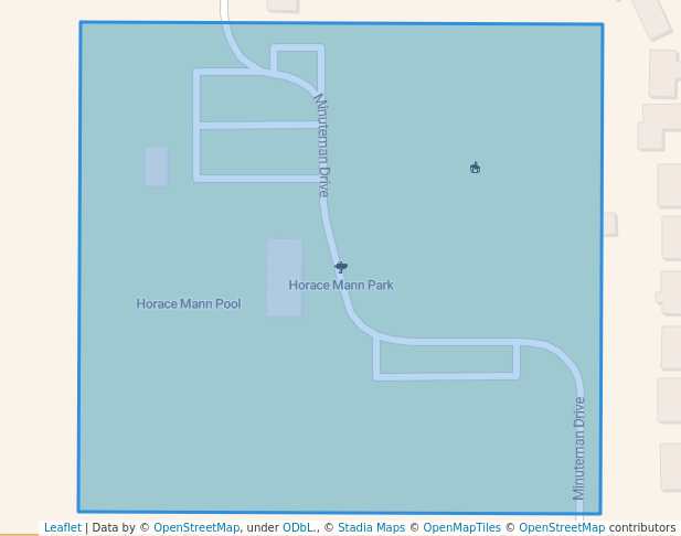 walking in Horace Mann Park map in Rapid City