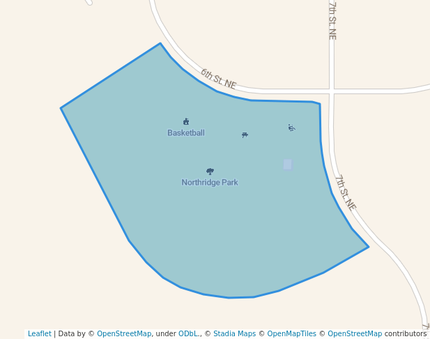 walking in Northridge Park map in Watertown
