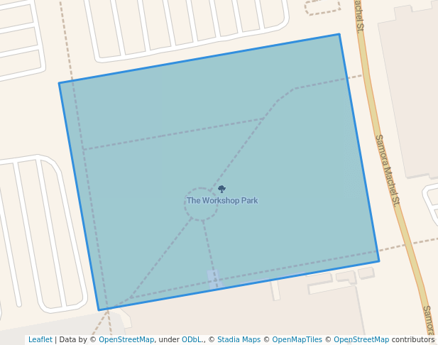 walking in The Workshop Park map in Durban