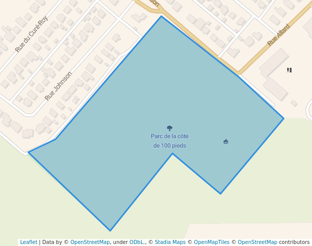 walking in Parc de la côte de 100 pieds map in Val-d'Or