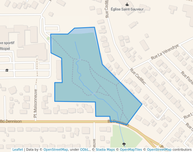 walking in Parc des Marais map in Val-d'Or