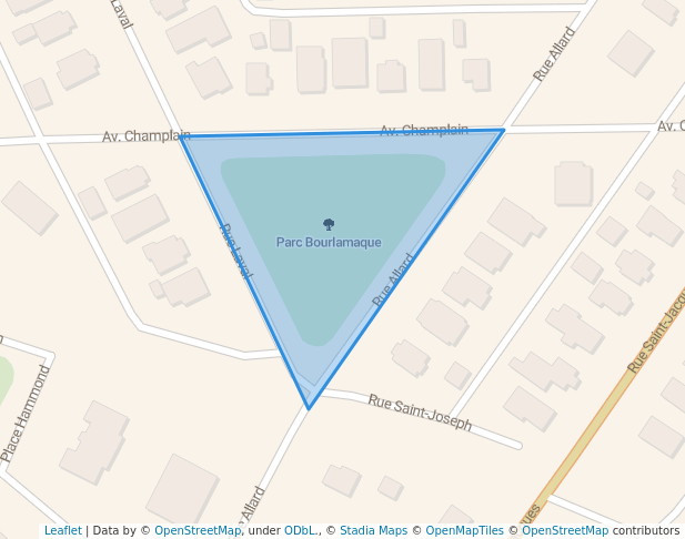 walking in Parc Bourlamaque map in Val-d'Or