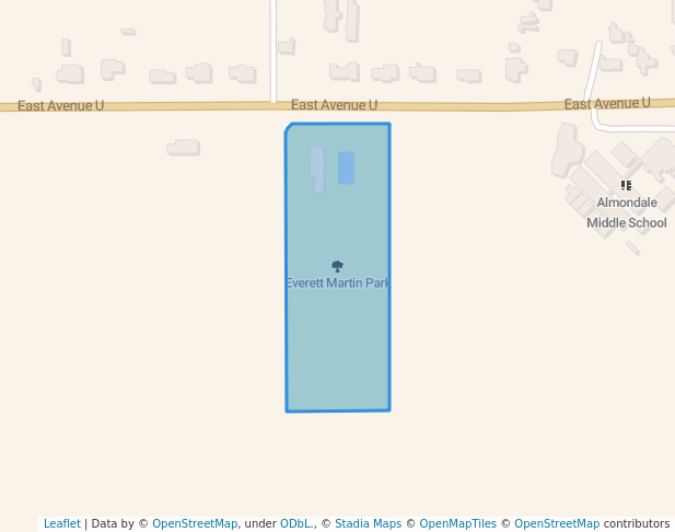 walking in Everett Martin Park map in Littlerock