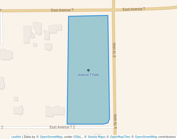 walking in Avenue T Park map in Littlerock