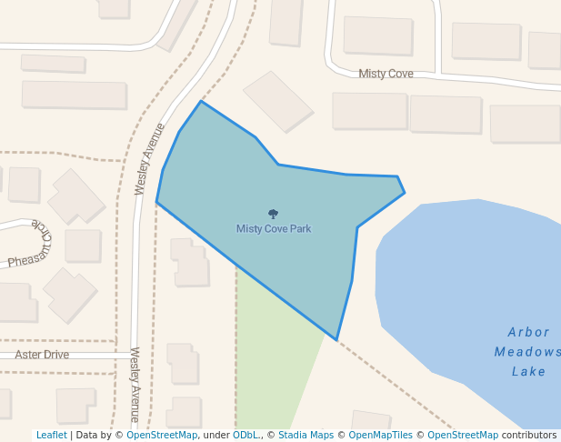 walking in Misty Cove Park map in Savoy