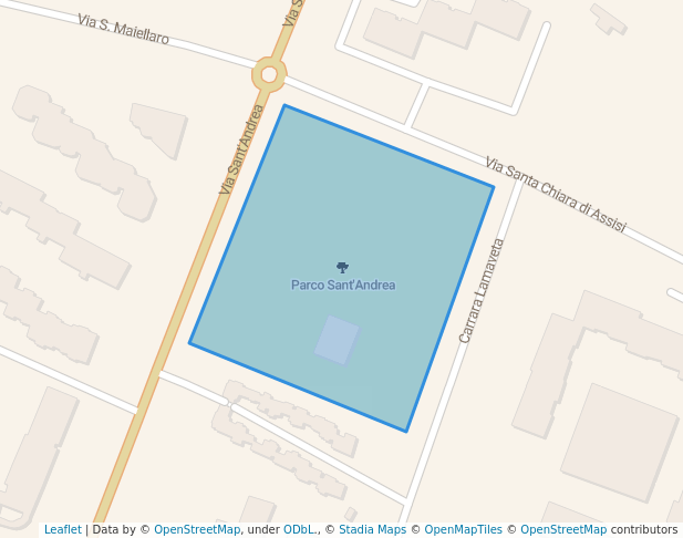 walking in Parco Sant'Andrea map in Bisceglie