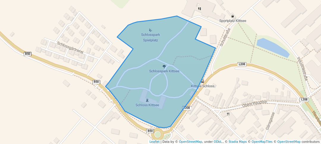 walking in Schlosspark Kittsee map in Kittsee