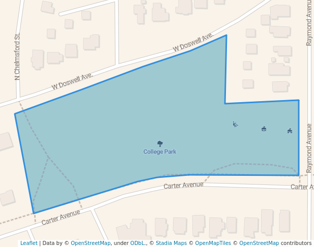 walking in College Park map in Saint Paul