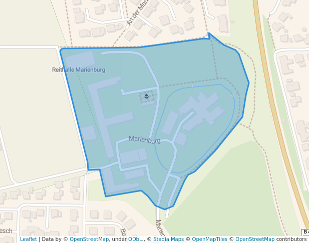 walking in Marienburg map in Coesfeld