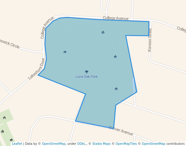 walking in Lone Oak Park map in Paducah