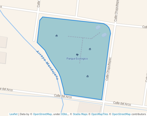 walking in Parque Ecologico map in Apaseo el Alto