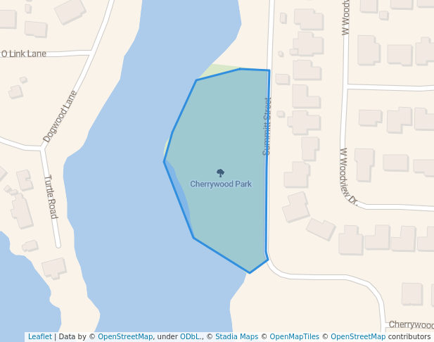 walking in Cherrywood Park map in Sherwood