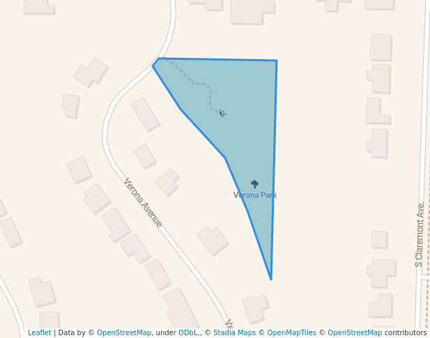 walking in Verona Park map in Sherwood