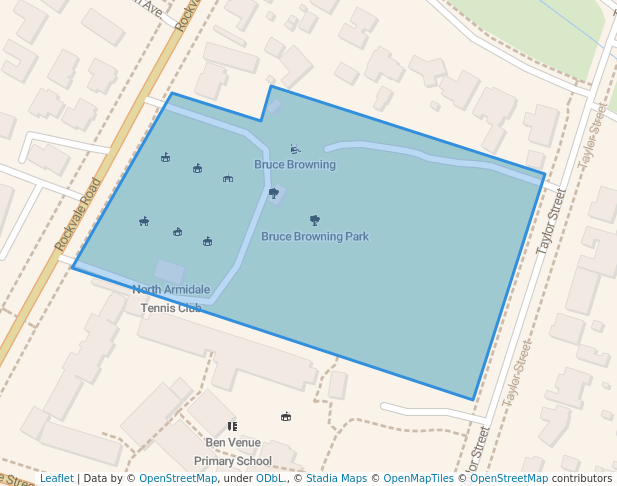 walking in Bruce Browning Park map in Armidale