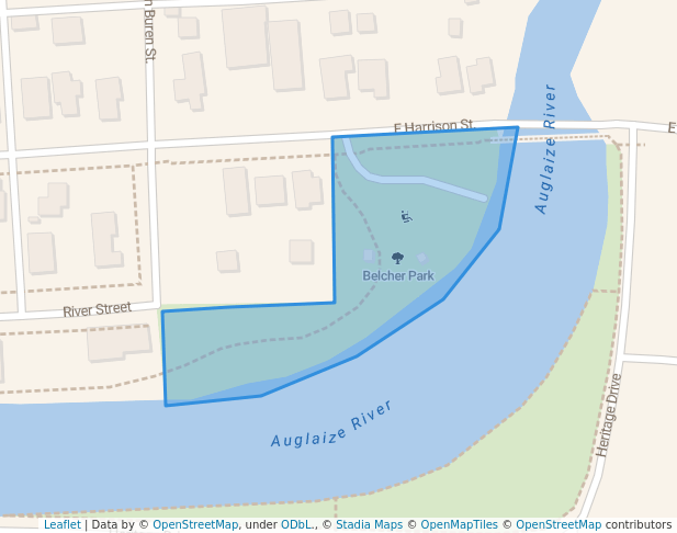 walking in Belcher Park map in Wapakoneta