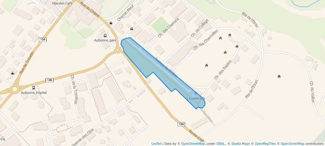 walking in Parc du Chêne map in Aubonne