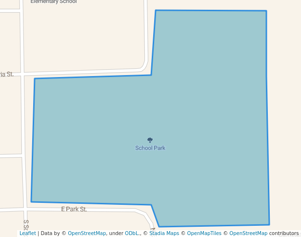walking in School Park map in Minier