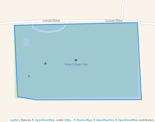 walking in Mead Village Park map in Columbus