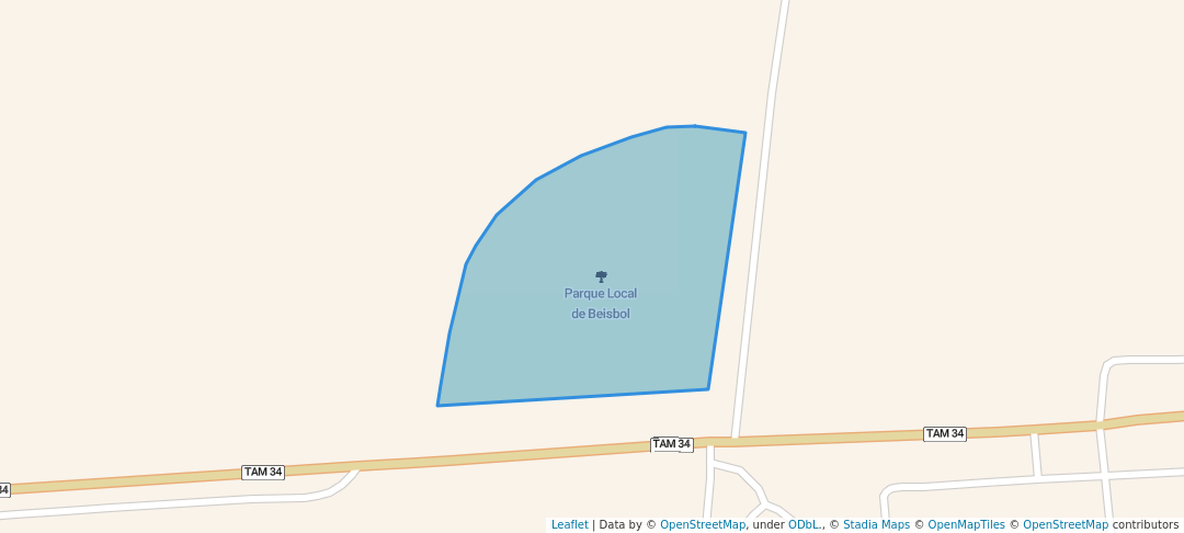 walking in Parque Local de Beisbol map in Barretal