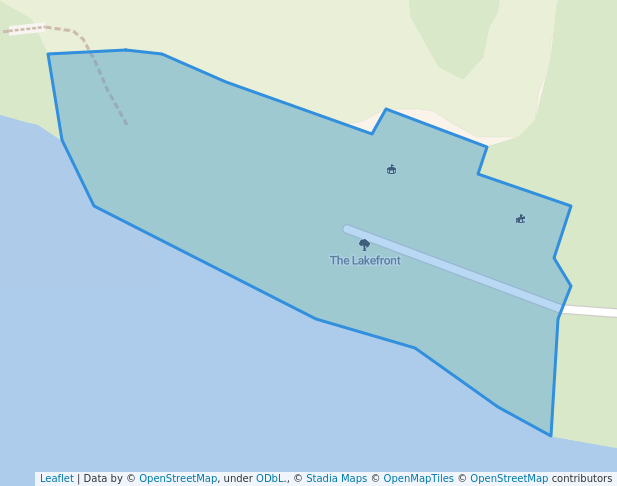 walking in The Lakefront map in Upland