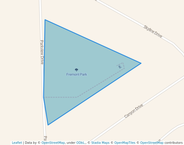 walking in Fremont Park map in Pocatello