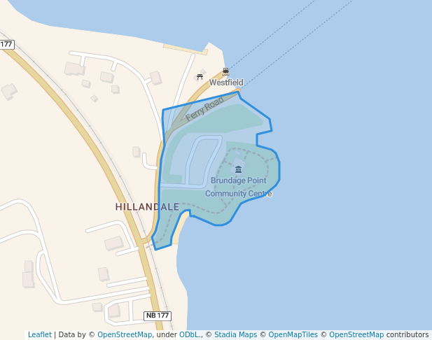 walking in Brundage Point Park map in Grand Bay-Westfield