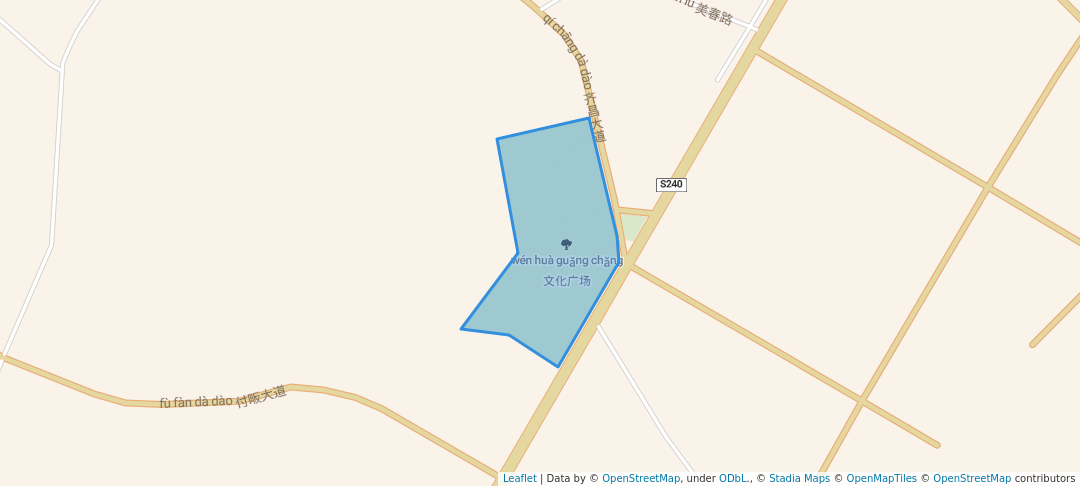 walking in 文化广场 map in Huang Gang Shi