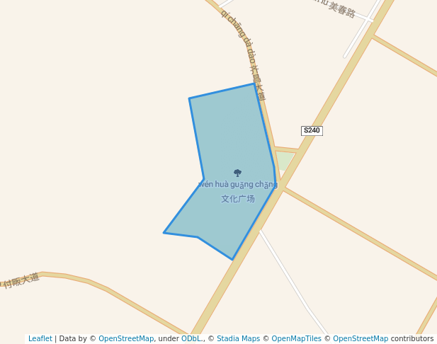 walking in 文化广场 map in Huang Gang Shi