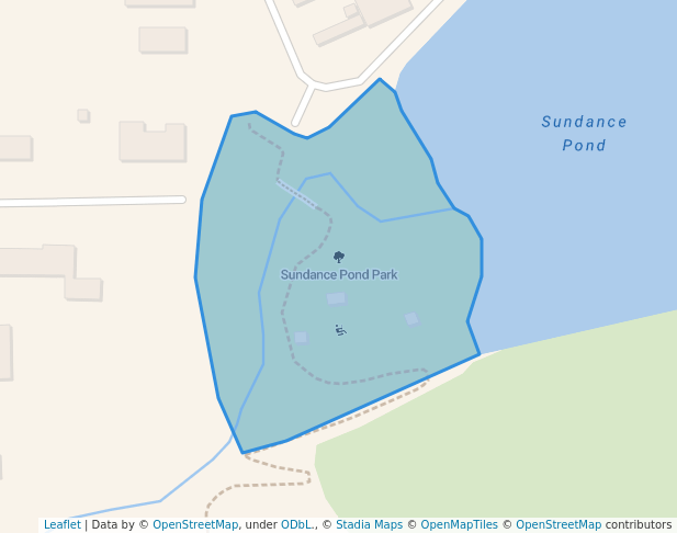 walking in Sundance Pond Park map in Sundance