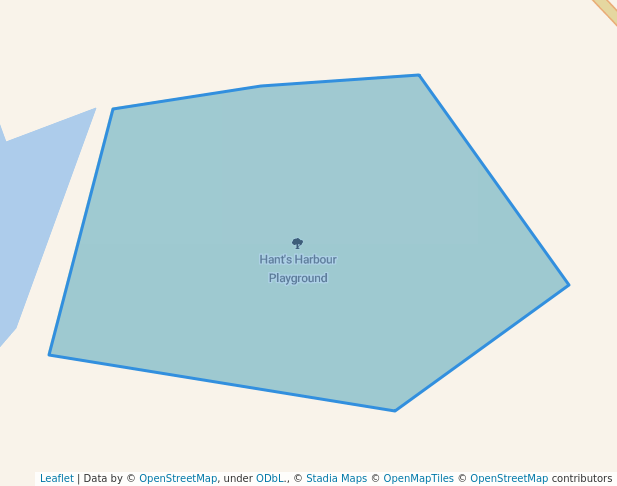 walking in Hant's Harbour Playground map in New Chelsea
