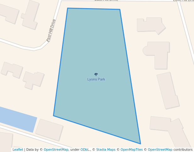 walking in Lyons Park map in Guthrie