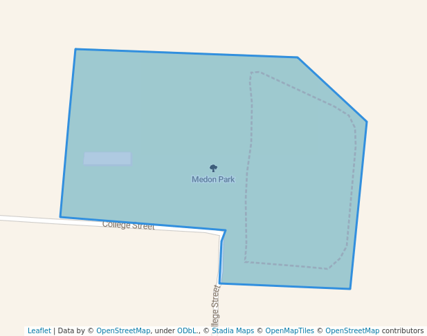 walking in Medon Park map in Medon