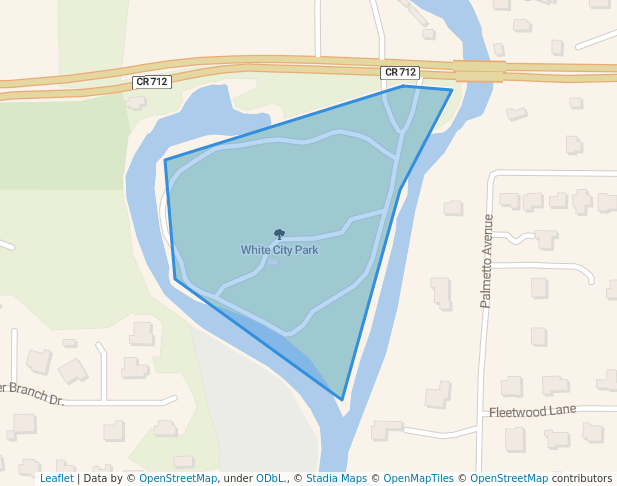 walking in White City Park map in Fort Pierce