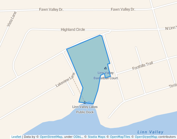 walking in Linn Valley Community Center Park map in Linn Valley