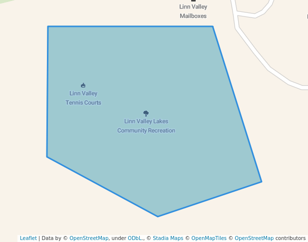 walking in Linn Valley Lakes Community Recreation map in Linn Valley