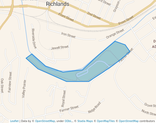 walking in Williams Park map in Richlands