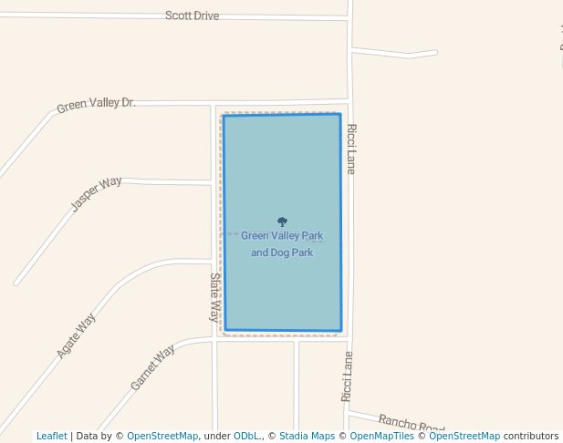 walking in Green Valley Park and Dog Park map in Fernley