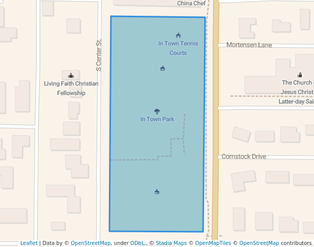 walking in In Town Park map in Fernley