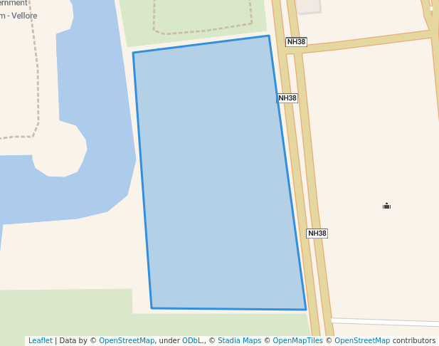 walking in Vellore Fort Grounds map in Vellore