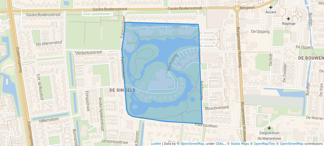 walking in De Singels map in Drachten