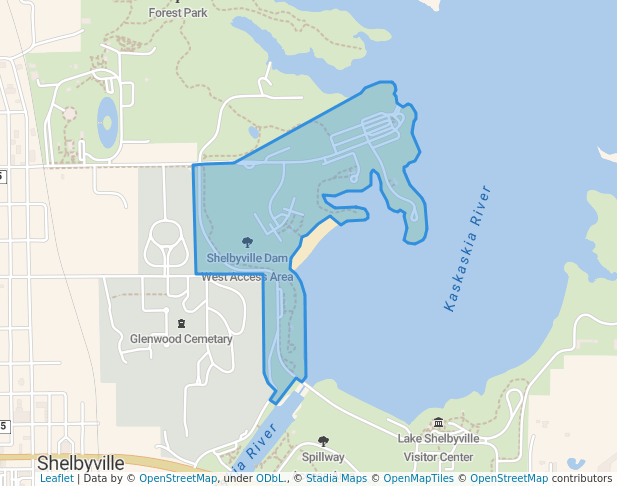 Shelbyville Dam West Access Area