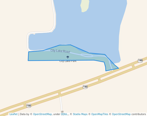 walking in City Lake Park map in Eunice