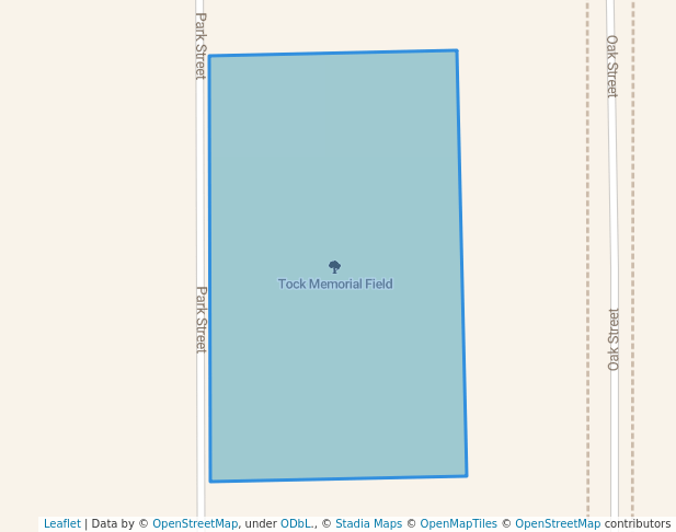 walking in Tock Memorial Field map in Neillsville