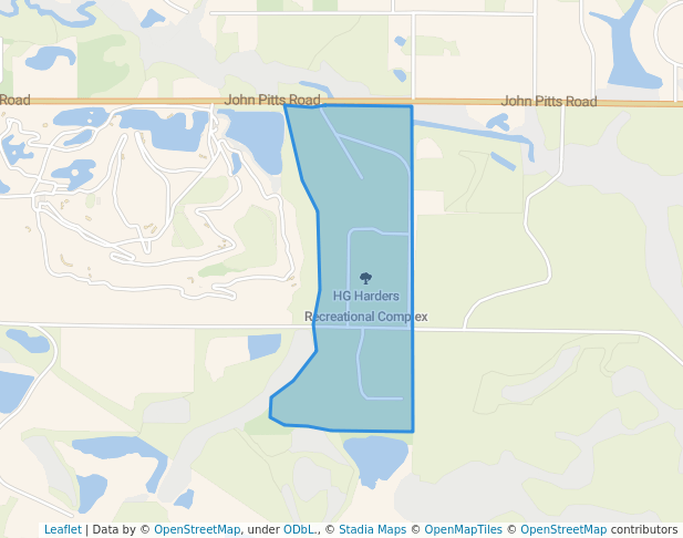 walking in HG Harders Recreational Complex map in Panama City