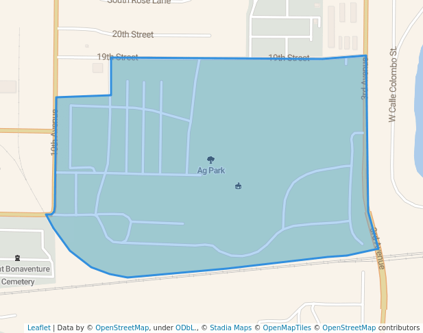 walking in Ag Park map in Columbus