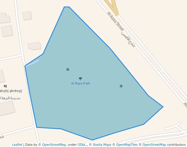 walking in Al Raya Park map in Amman